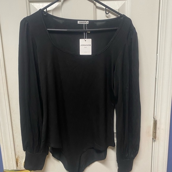 JORASOB Women's Square Neck Long Sleeve bishop Sleeve Tops - Picture 2 of 8